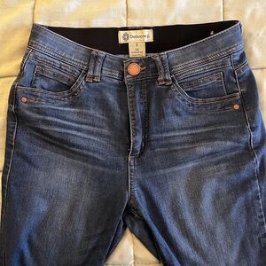 Democracy Blue High Rise AB Solution Dark Wash Skinny Jeans Size 8